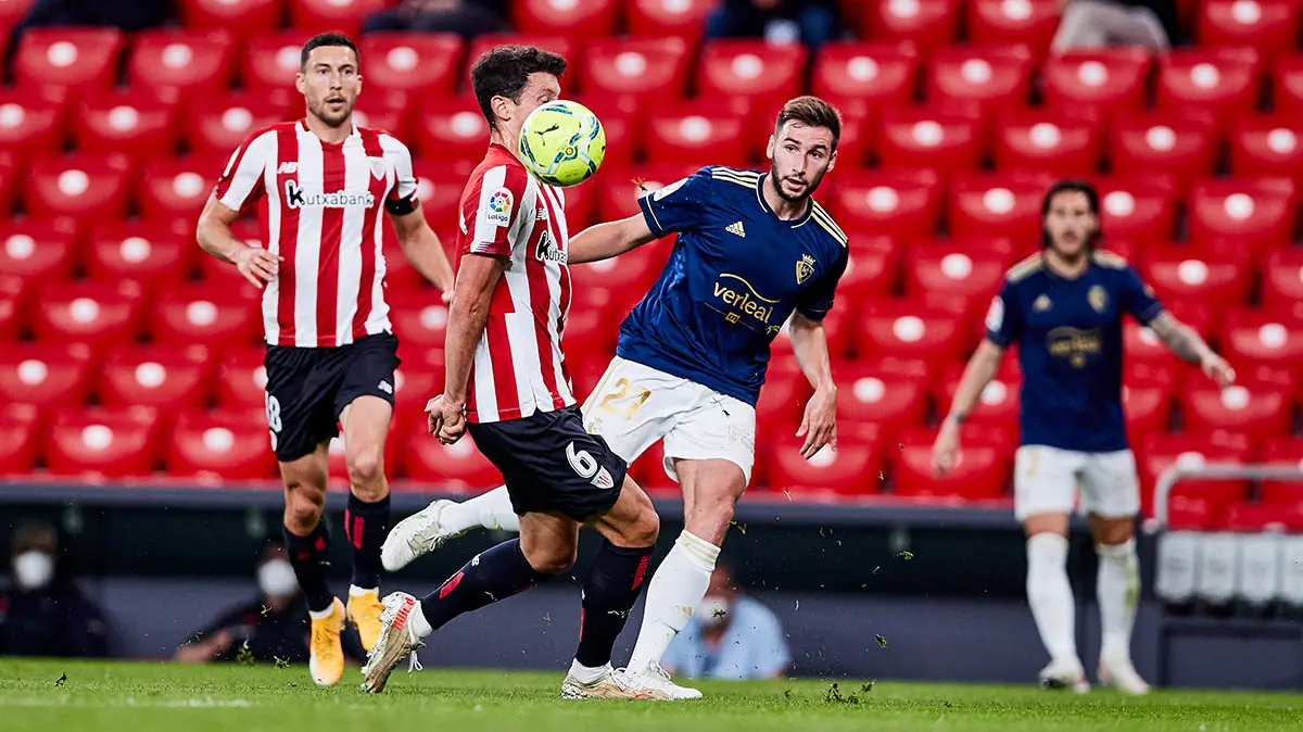 Jon Moncayola en acción durante el partido Athletic - Osasuna en Bilbao.
AFP7 / Europa Press
8/5/2021 ONLY FOR USE IN SPAIN