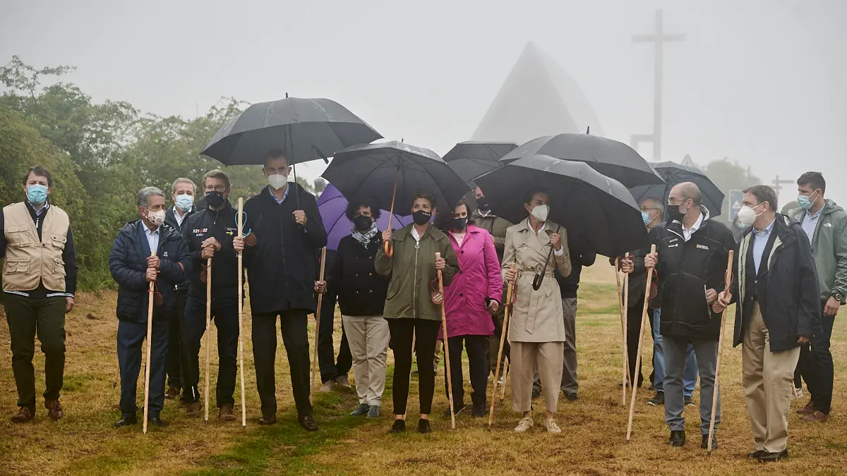 Los Reyes de España visitan Roncesvalles en acto conmemorativo del Año Jacobeo 2021-2022. PABLO LASAOSA