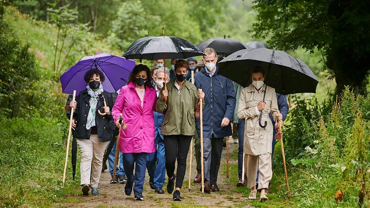 Los Reyes de España visitan Roncesvalles en acto conmemorativo del Año Jacobeo 2021-2022. PABLO LASAOSA