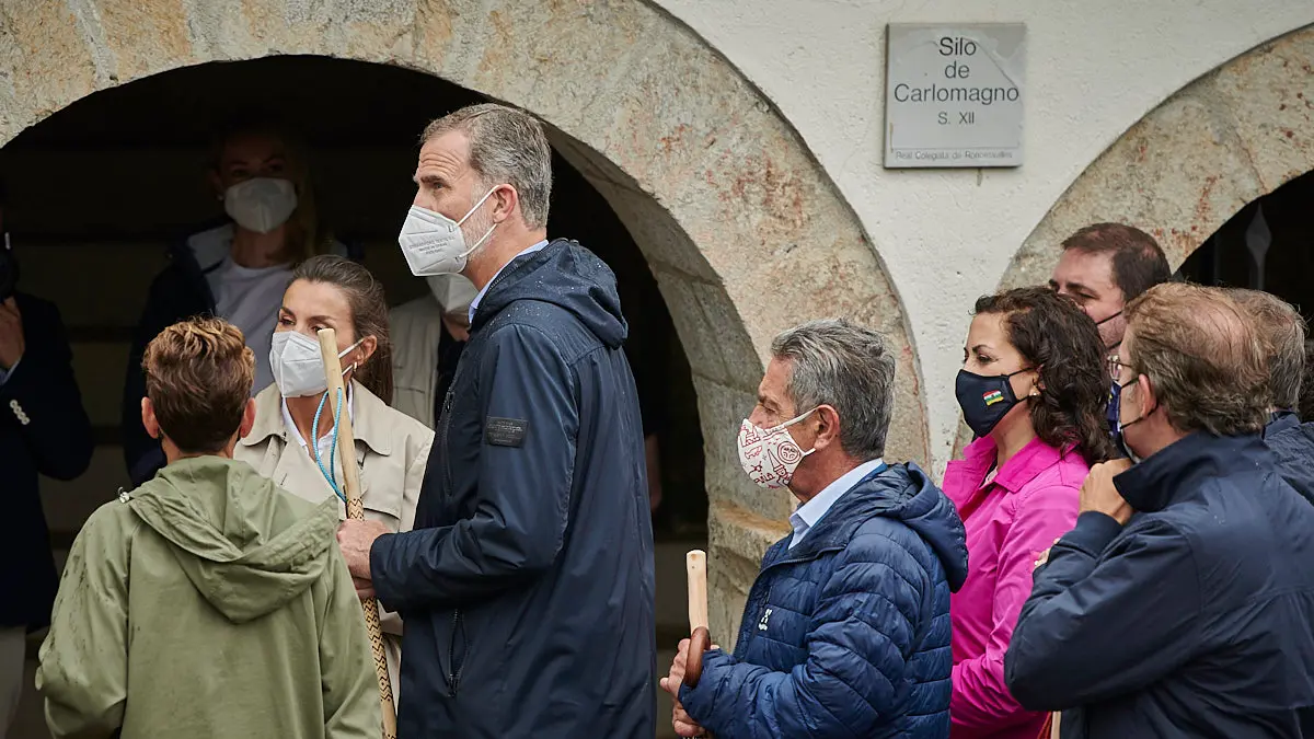Los Reyes de España visitan Roncesvalles en acto conmemorativo del Año Jacobeo 2021-2022. PABLO LASAOSA
