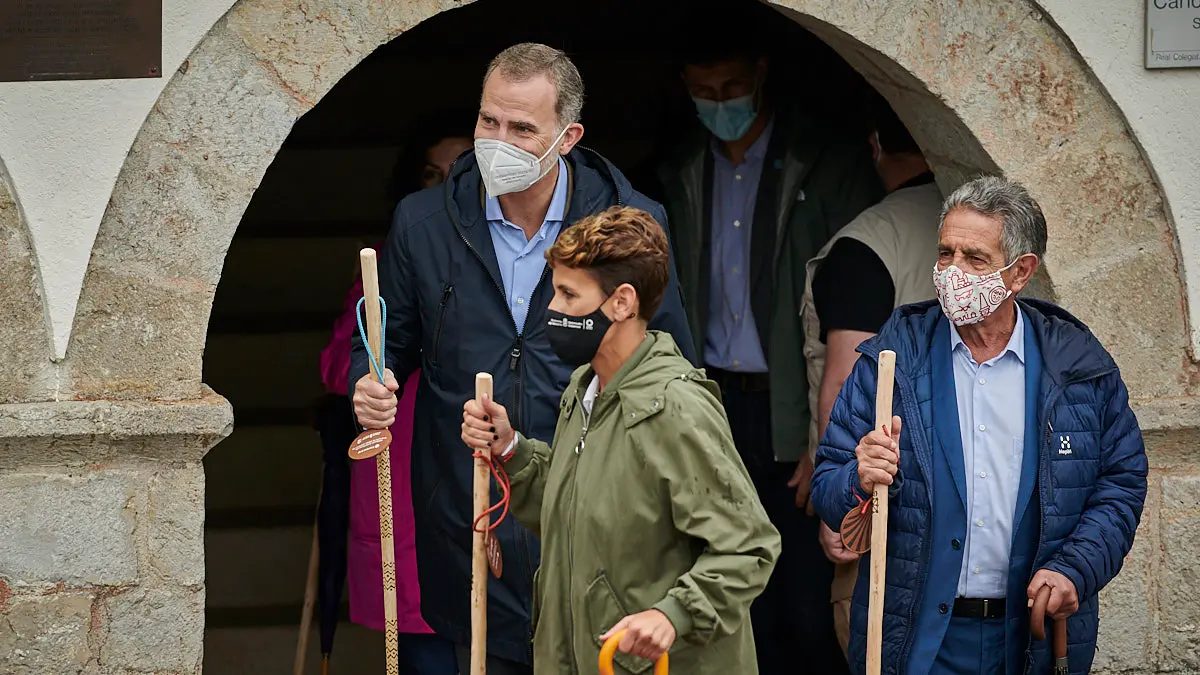 Los Reyes de España visitan Roncesvalles en acto conmemorativo del Año Jacobeo 2021-2022. PABLO LASAOSA