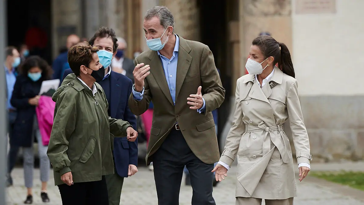 Los Reyes de España visitan Roncesvalles en acto conmemorativo del Año Jacobeo 2021-2022. PABLO LASAOSA