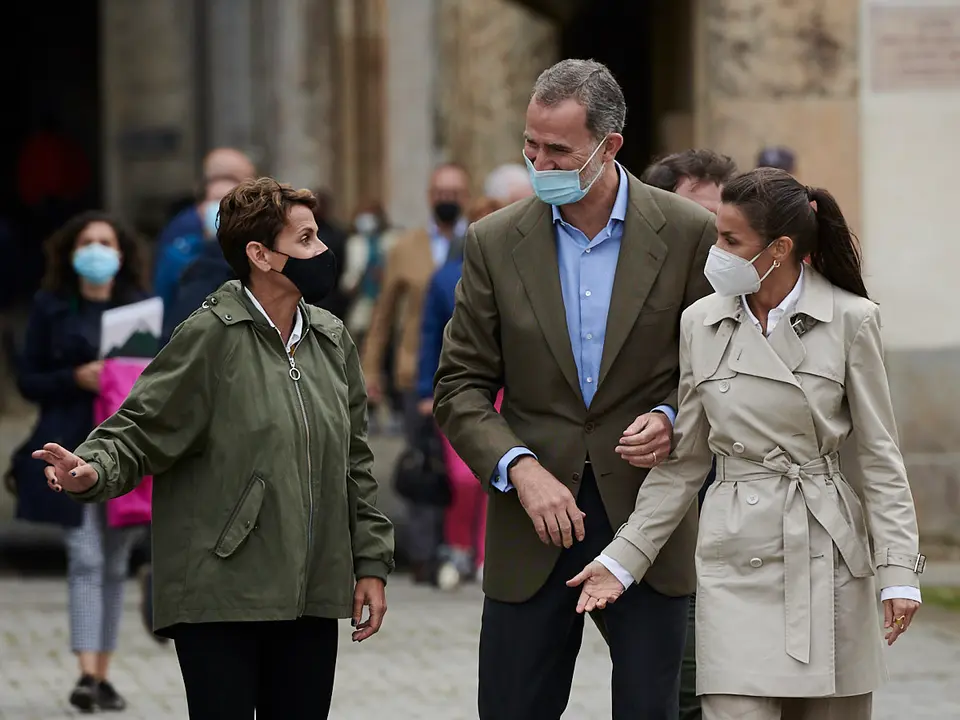 Los Reyes de España visitan Roncesvalles en acto conmemorativo del Año Jacobeo 2021-2022. PABLO LASAOSA