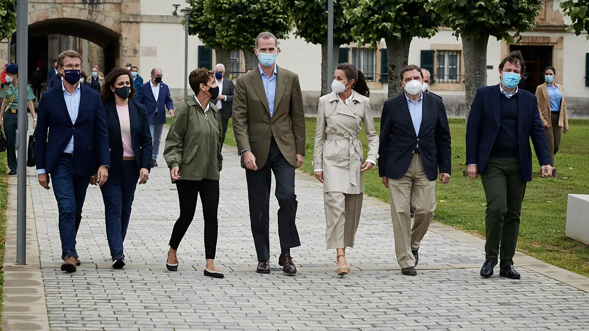 Los Reyes de España visitan Roncesvalles en acto conmemorativo del Año Jacobeo 2021-2022. PABLO LASAOSA