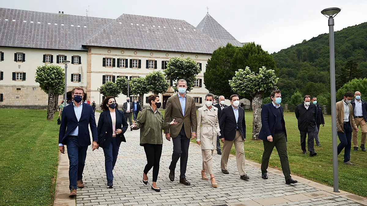 Los Reyes de España visitan Roncesvalles en acto conmemorativo del Año Jacobeo 2021-2022. PABLO LASAOSA
