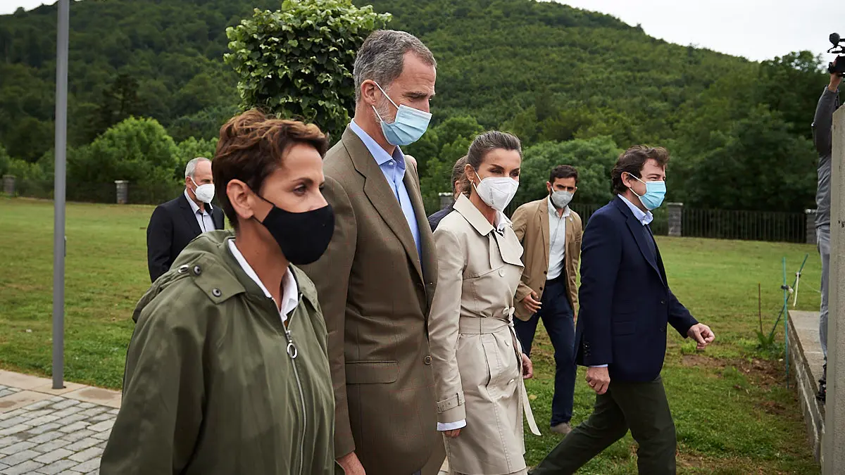 Los Reyes de España visitan Roncesvalles en acto conmemorativo del Año Jacobeo 2021-2022. PABLO LASAOSA