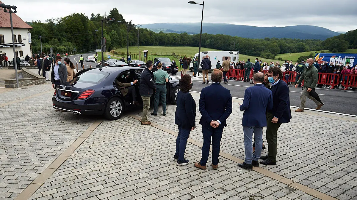 Los Reyes de España visitan Roncesvalles en acto conmemorativo del Año Jacobeo 2021-2022. PABLO LASAOSA