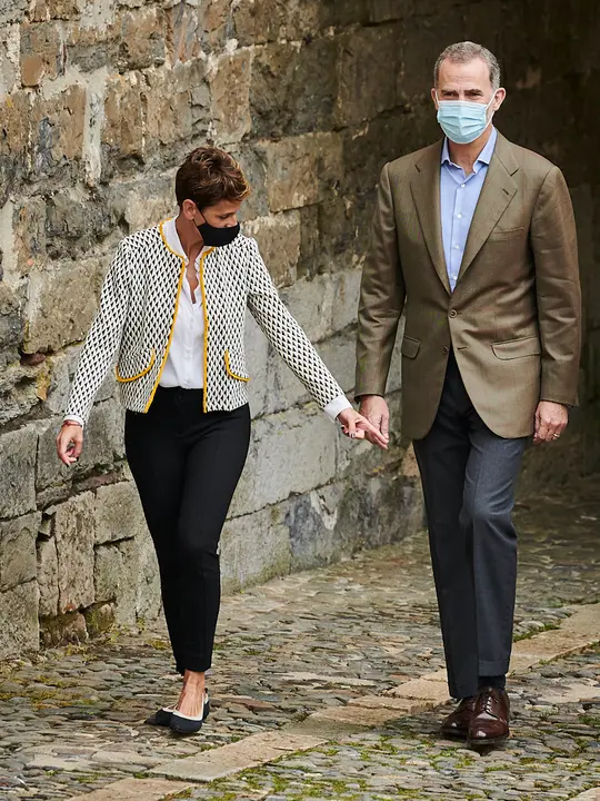 Los Reyes de España visitan Roncesvalles en acto conmemorativo del Año Jacobeo 2021-2022. PABLO LASAOSA