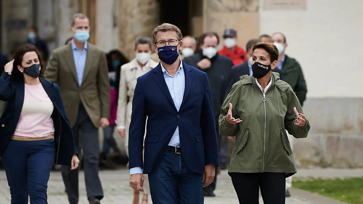 Los Reyes de España visitan Roncesvalles en acto conmemorativo del Año Jacobeo 2021-2022. PABLO LASAOSA