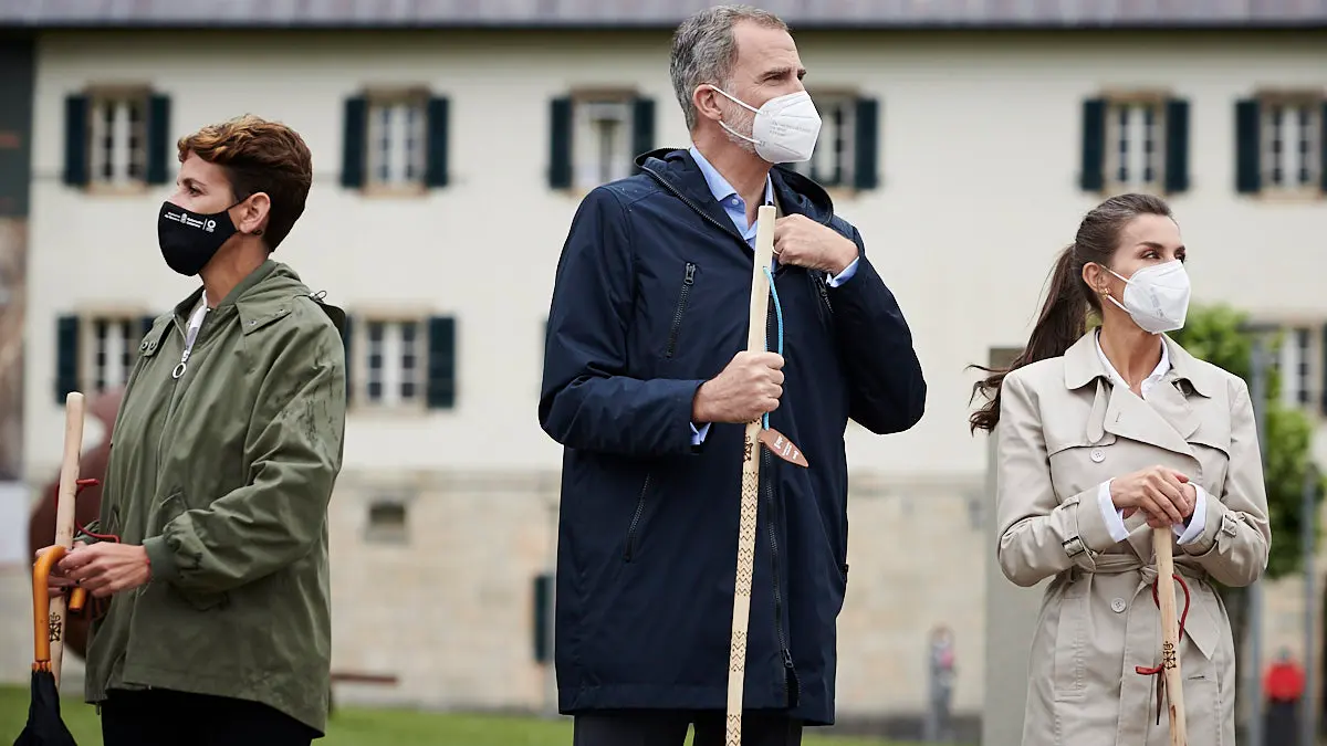 Los Reyes de España visitan Roncesvalles en acto conmemorativo del Año Jacobeo 2021-2022. PABLO LASAOSA