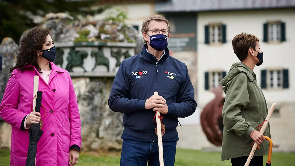 Los Reyes de España visitan Roncesvalles en acto conmemorativo del Año Jacobeo 2021-2022. PABLO LASAOSA