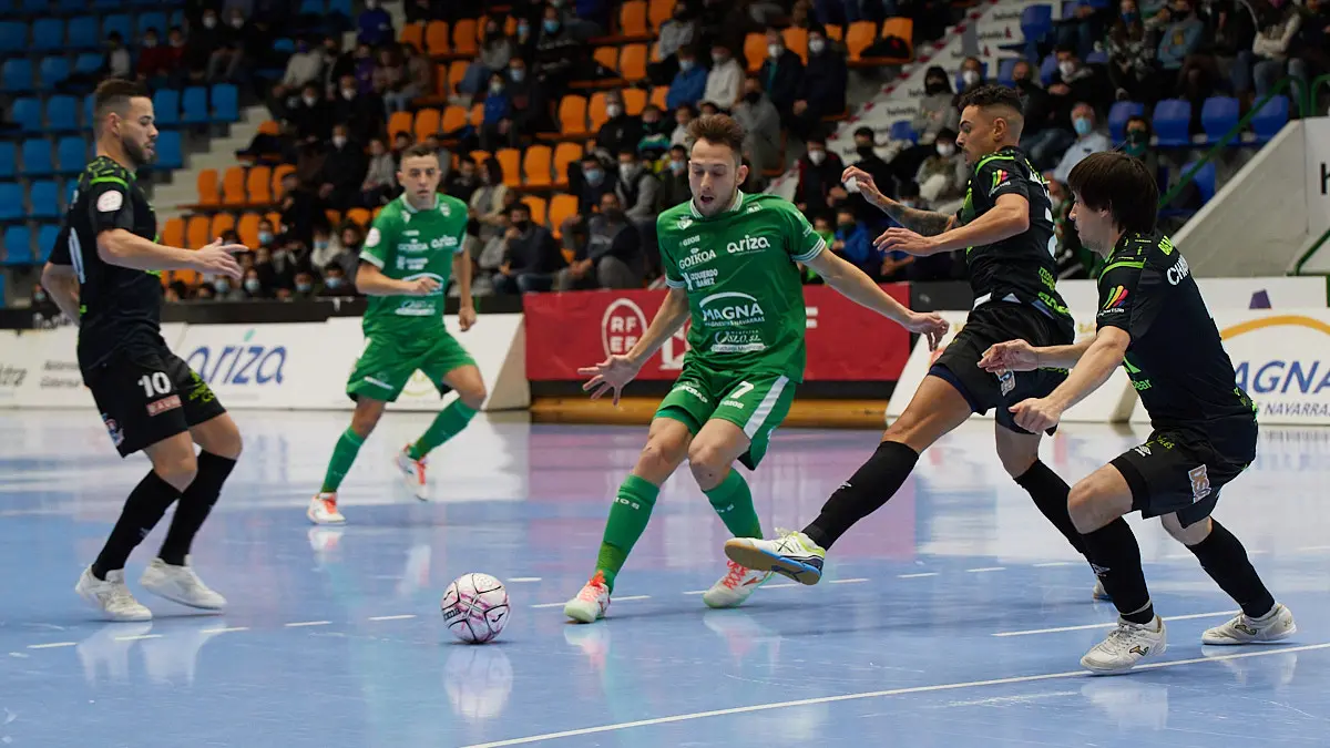 Partido de la Liga Nacional de Fútbol Sala entre Osasuna Magna Xota y Palma Futsal disputado en el pabellón Anaitasuna de Pamplona. IÑIGO ALZUGARAY
