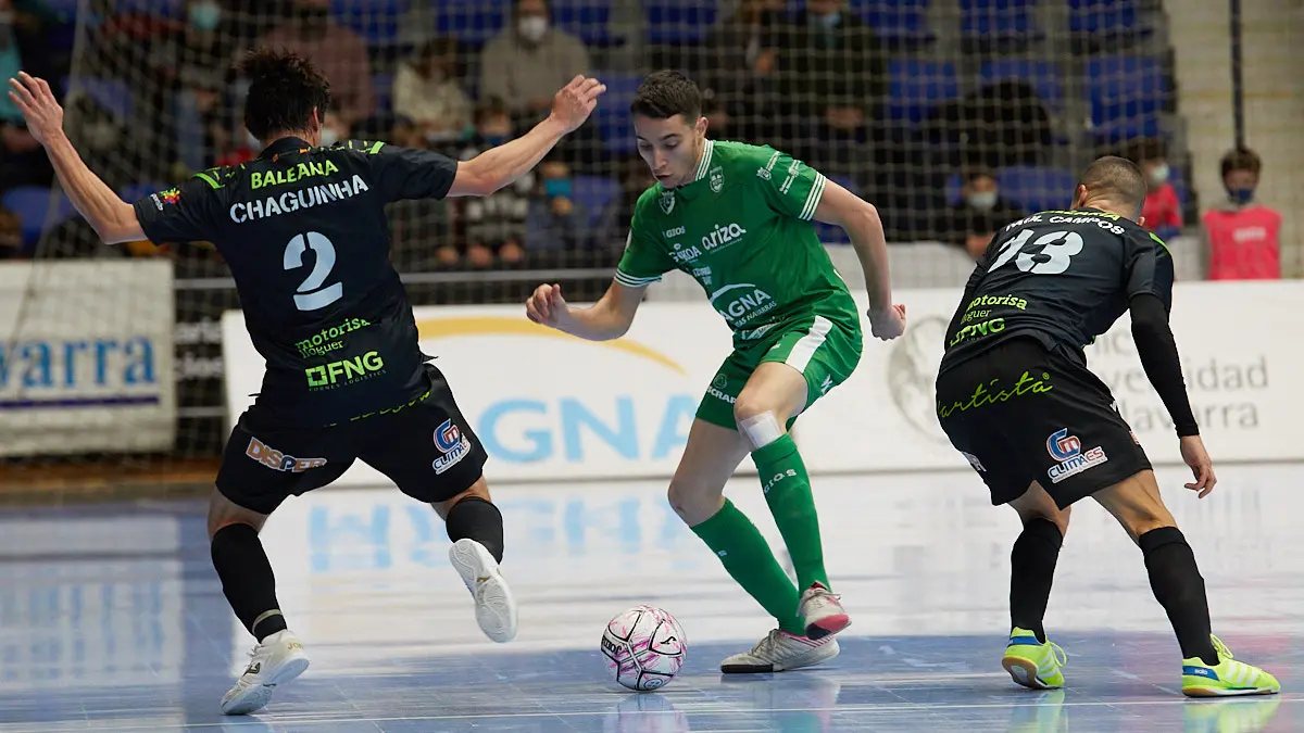 Partido de la Liga Nacional de Fútbol Sala entre Osasuna Magna Xota y Palma Futsal disputado en el pabellón Anaitasuna de Pamplona. IÑIGO ALZUGARAY