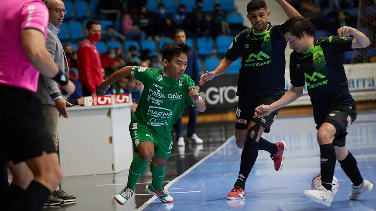 Partido de la Liga Nacional de Fútbol Sala entre Osasuna Magna Xota y Palma Futsal disputado en el pabellón Anaitasuna de Pamplona. IÑIGO ALZUGARAY