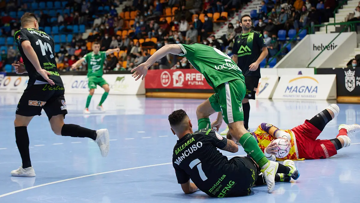 Partido de la Liga Nacional de Fútbol Sala entre Osasuna Magna Xota y Palma Futsal disputado en el pabellón Anaitasuna de Pamplona. IÑIGO ALZUGARAY