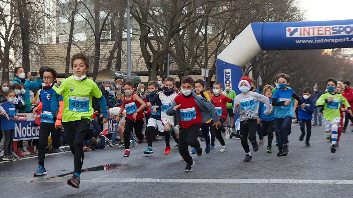 San Silvestre de Pamplona 2021 en categoría Sub 8 Masculino. IÑIGO ALZUGARAY