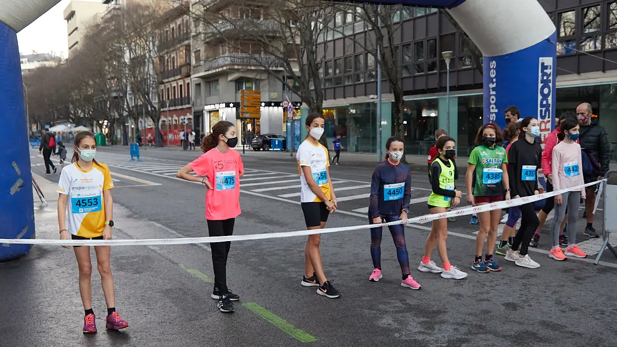 San Silvestre de Pamplona 2021 en categoría Sub 12 Femenino. IÑIGO ALZUGARAY