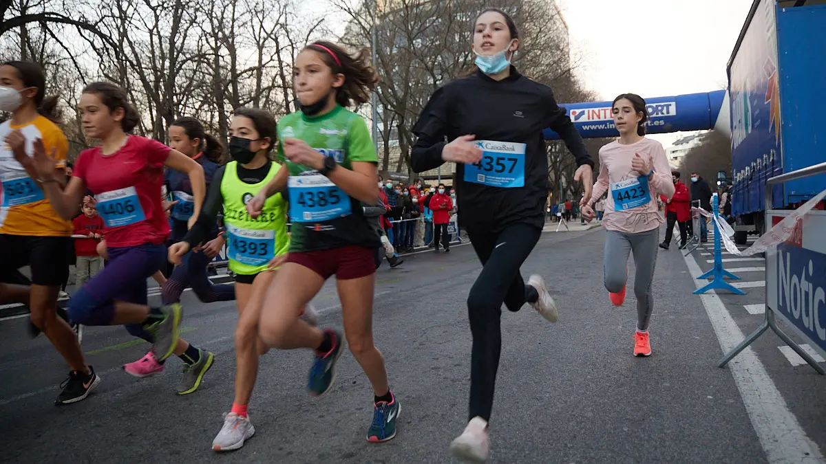 San Silvestre de Pamplona 2021 en categoría Sub 12 Femenino. IÑIGO ALZUGARAY