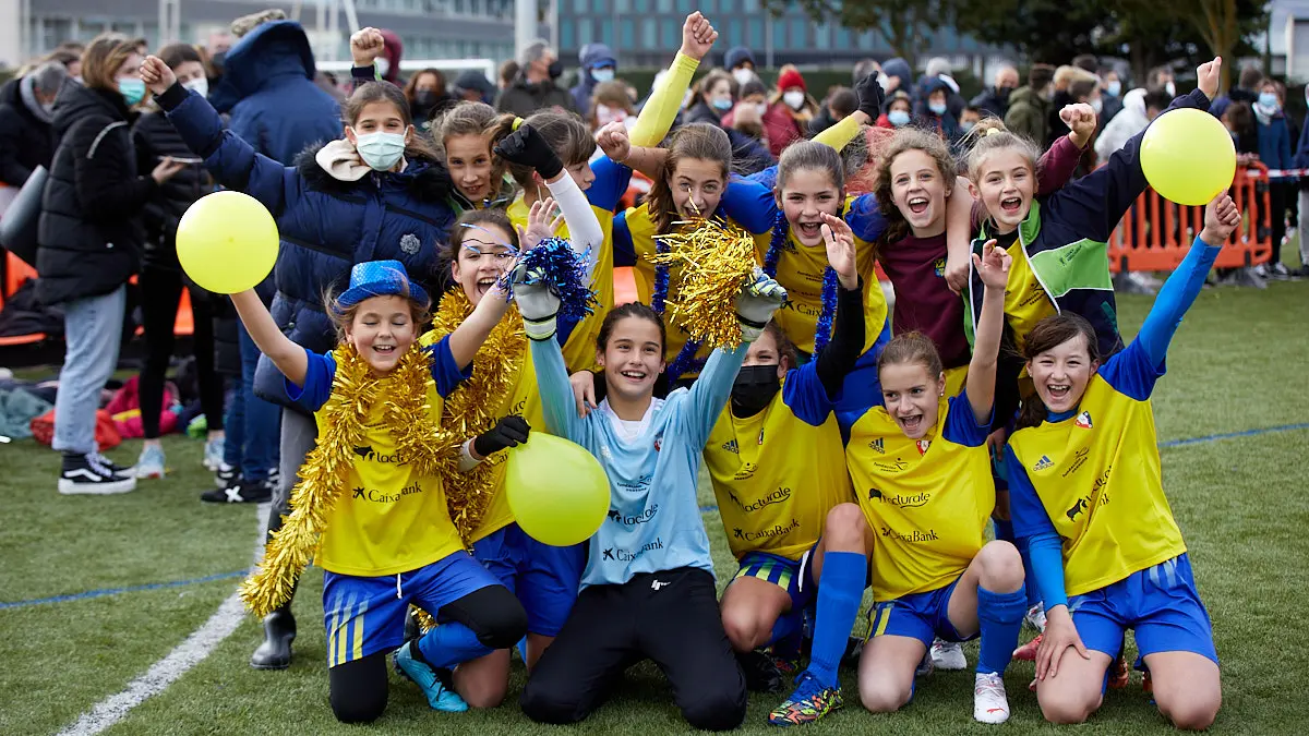 Final en categoría femenina de la edición XXXIX del Torneo Interescolar de la Fundación Osasuna entre Luis Amigó y Sagrado Corazón (6-1). IÑIGO ALZUGARAY