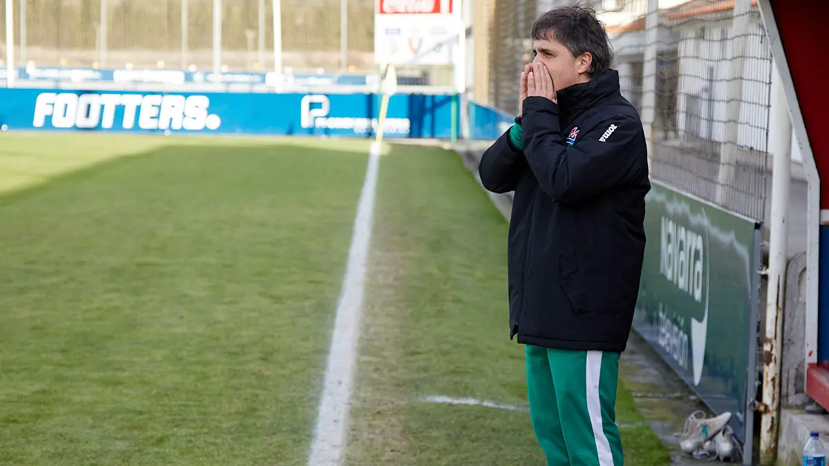 Partido de fútbol correspondiente al grupo 2 de la Segunda RFEF entre Osasuna Promesas y AD San Juan disputado en las instalaciones de Tajonar. IÑIGO ALZUGARAY