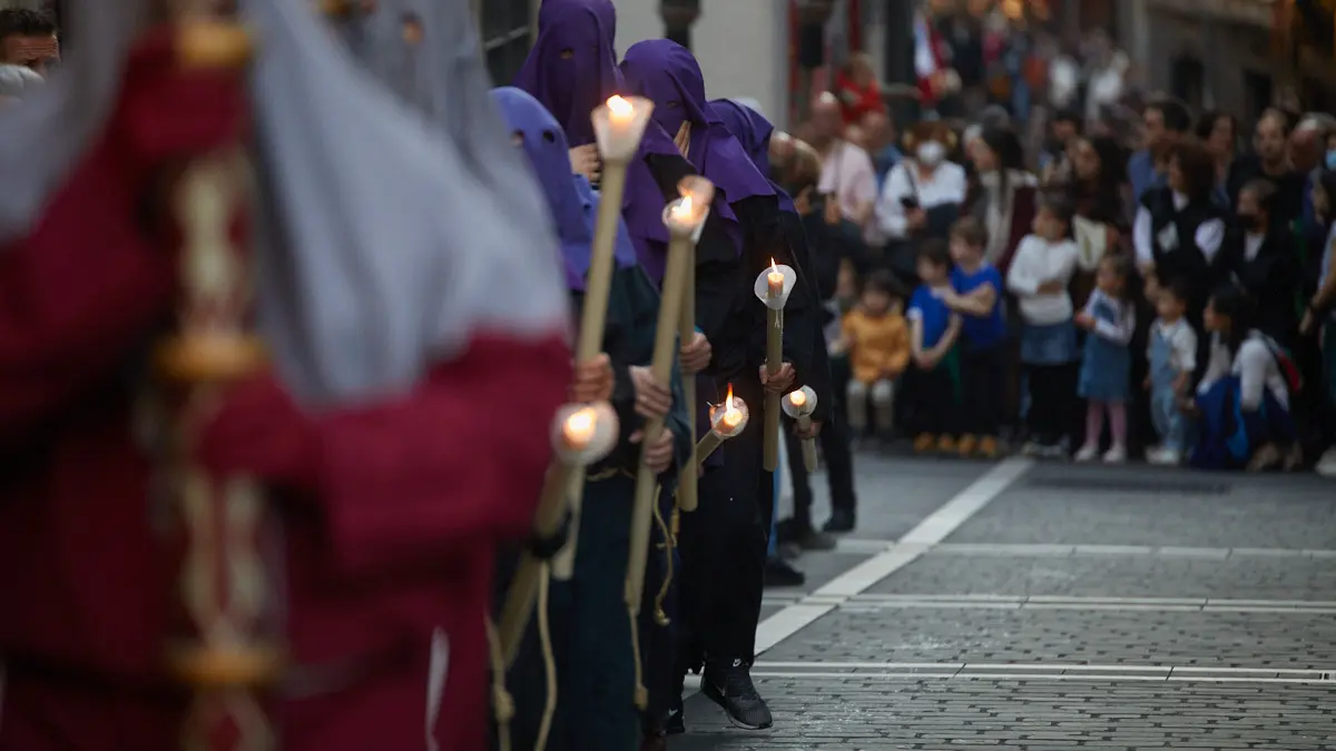 Procesión de Viernes Santo en Pamplona. IÑIGO ALZUGARAY
