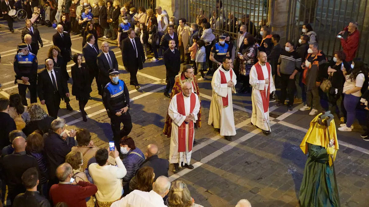 Procesión de Viernes Santo en Pamplona. IÑIGO ALZUGARAY