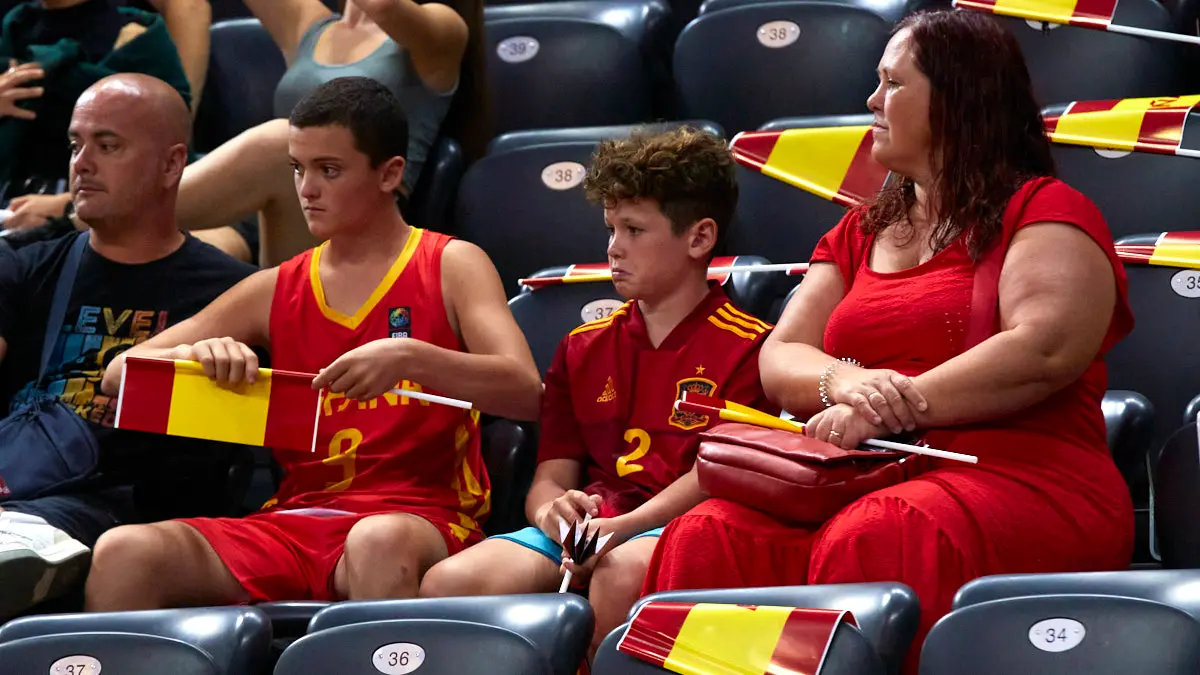 Partido entre las selecciones de baloncesto de España e Islandia correspondiente a la fase de clasificación para el Mundial de 2023 disputado en el pabellón Navarra Arena de Pamplona. IÑIGO ALZUGARAY