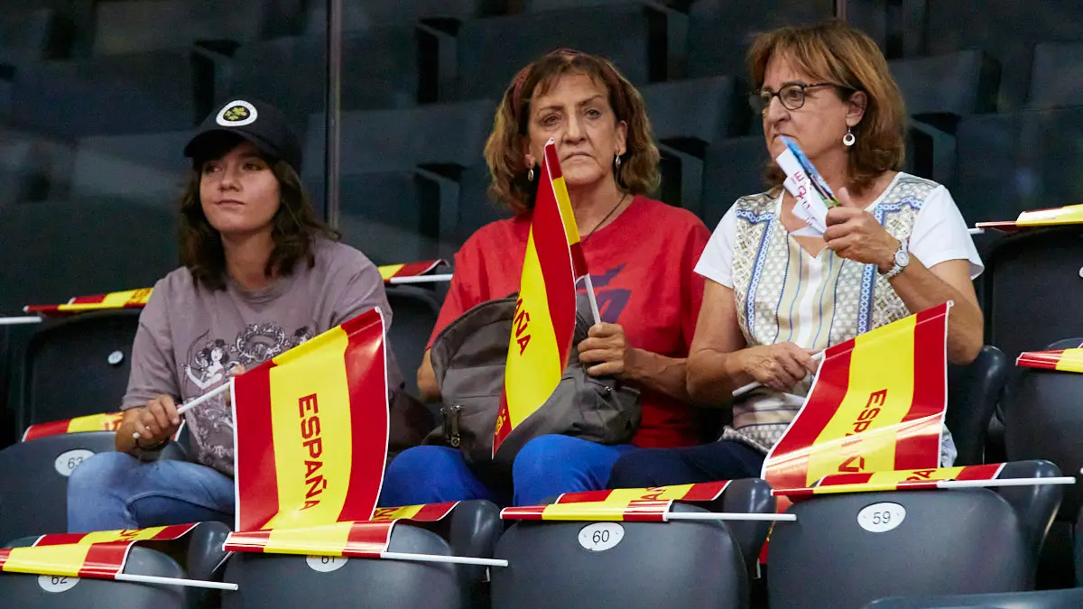 Partido entre las selecciones de baloncesto de España e Islandia correspondiente a la fase de clasificación para el Mundial de 2023 disputado en el pabellón Navarra Arena de Pamplona. IÑIGO ALZUGARAY