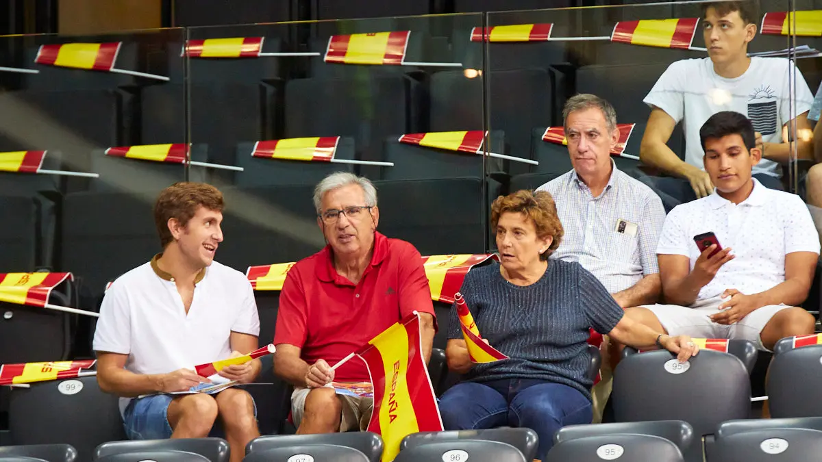 Partido entre las selecciones de baloncesto de España e Islandia correspondiente a la fase de clasificación para el Mundial de 2023 disputado en el pabellón Navarra Arena de Pamplona. IÑIGO ALZUGARAY