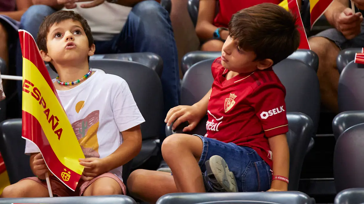 Partido entre las selecciones de baloncesto de España e Islandia correspondiente a la fase de clasificación para el Mundial de 2023 disputado en el pabellón Navarra Arena de Pamplona. IÑIGO ALZUGARAY