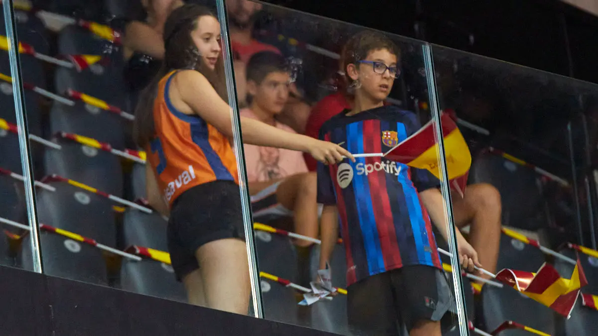 Partido entre las selecciones de baloncesto de España e Islandia correspondiente a la fase de clasificación para el Mundial de 2023 disputado en el pabellón Navarra Arena de Pamplona. IÑIGO ALZUGARAY
