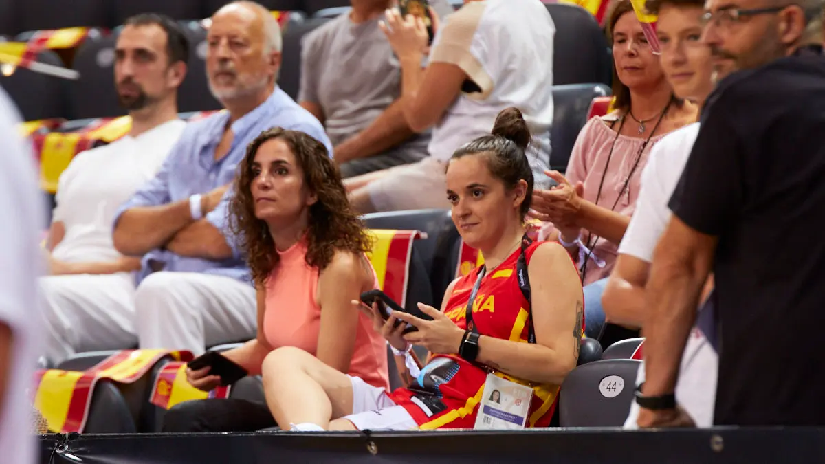 Partido entre las selecciones de baloncesto de España e Islandia correspondiente a la fase de clasificación para el Mundial de 2023 disputado en el pabellón Navarra Arena de Pamplona. IÑIGO ALZUGARAY