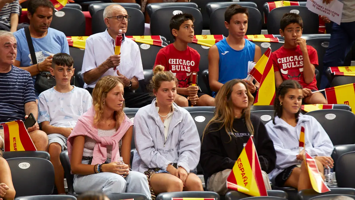 Partido entre las selecciones de baloncesto de España e Islandia correspondiente a la fase de clasificación para el Mundial de 2023 disputado en el pabellón Navarra Arena de Pamplona. IÑIGO ALZUGARAY
