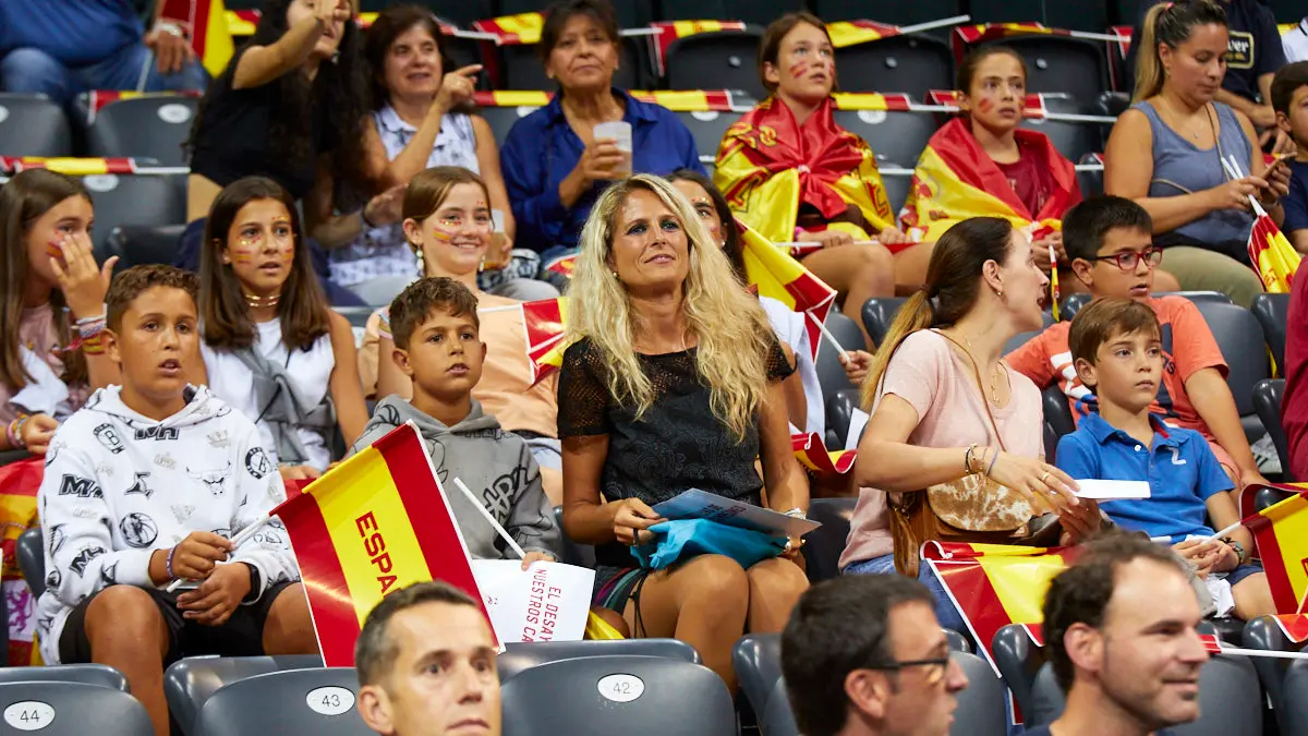 Partido entre las selecciones de baloncesto de España e Islandia correspondiente a la fase de clasificación para el Mundial de 2023 disputado en el pabellón Navarra Arena de Pamplona. IÑIGO ALZUGARAY
