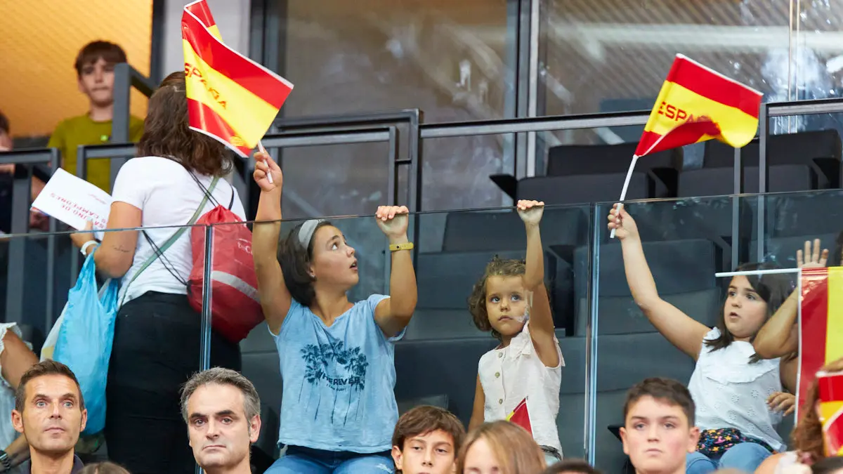 Partido entre las selecciones de baloncesto de España e Islandia correspondiente a la fase de clasificación para el Mundial de 2023 disputado en el pabellón Navarra Arena de Pamplona. IÑIGO ALZUGARAY