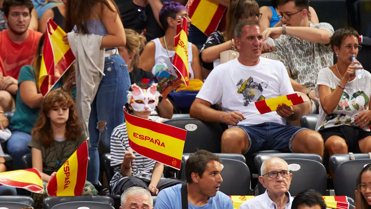 Partido entre las selecciones de baloncesto de España e Islandia correspondiente a la fase de clasificación para el Mundial de 2023 disputado en el pabellón Navarra Arena de Pamplona. IÑIGO ALZUGARAY
