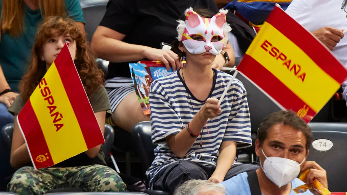 Partido entre las selecciones de baloncesto de España e Islandia correspondiente a la fase de clasificación para el Mundial de 2023 disputado en el pabellón Navarra Arena de Pamplona. IÑIGO ALZUGARAY