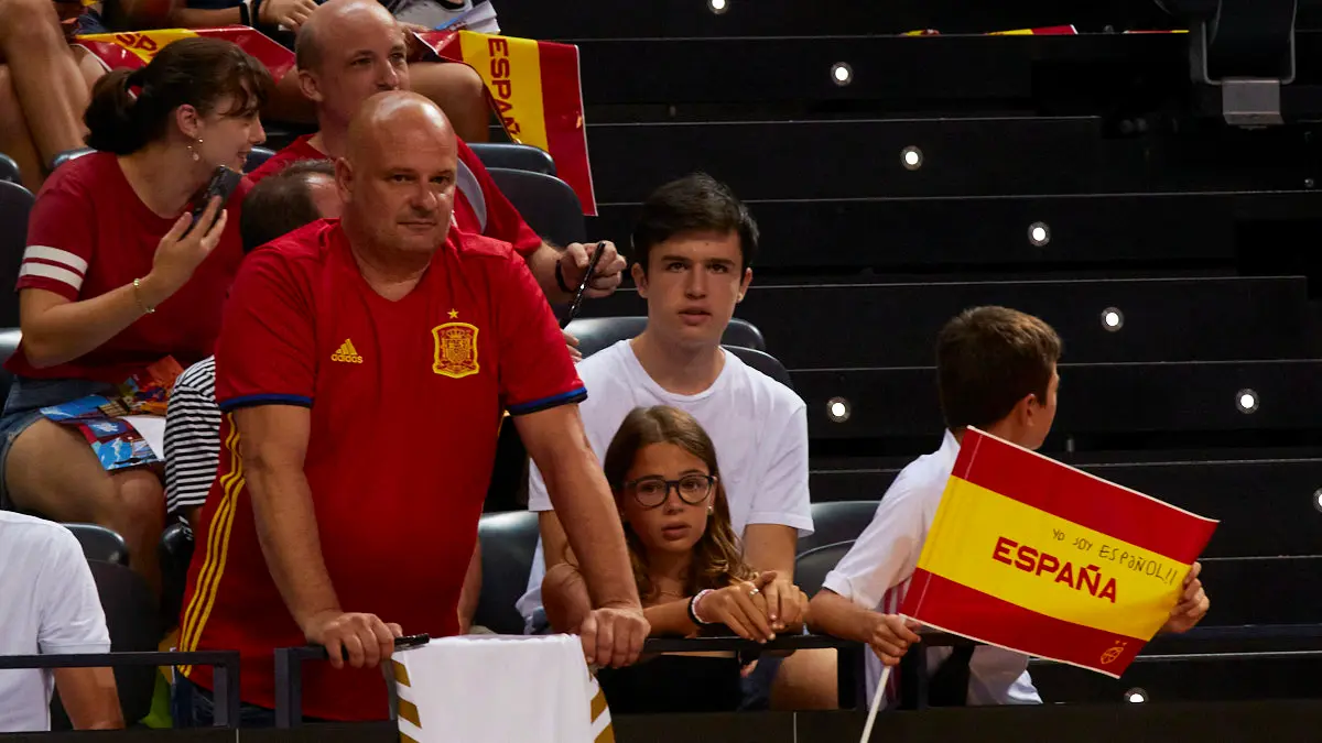Partido entre las selecciones de baloncesto de España e Islandia correspondiente a la fase de clasificación para el Mundial de 2023 disputado en el pabellón Navarra Arena de Pamplona. IÑIGO ALZUGARAY
