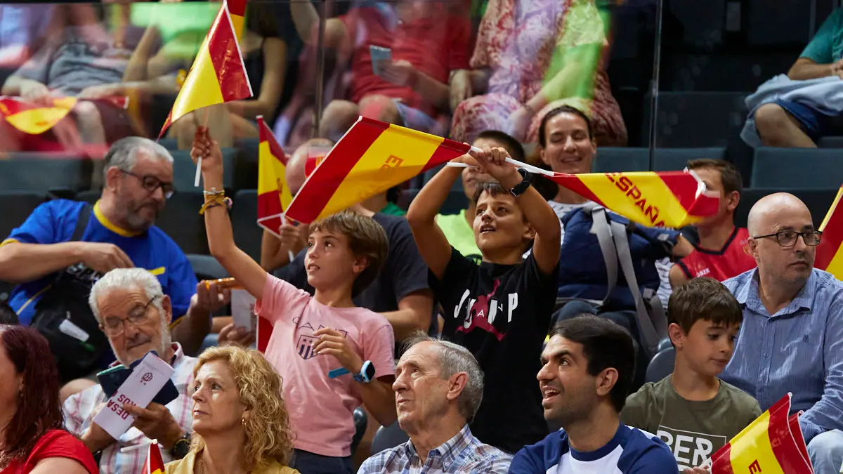Partido entre las selecciones de baloncesto de España e Islandia correspondiente a la fase de clasificación para el Mundial de 2023 disputado en el pabellón Navarra Arena de Pamplona. IÑIGO ALZUGARAY