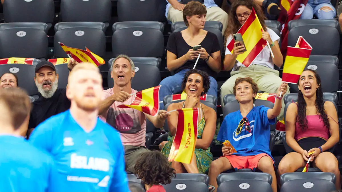 Partido entre las selecciones de baloncesto de España e Islandia correspondiente a la fase de clasificación para el Mundial de 2023 disputado en el pabellón Navarra Arena de Pamplona. IÑIGO ALZUGARAY