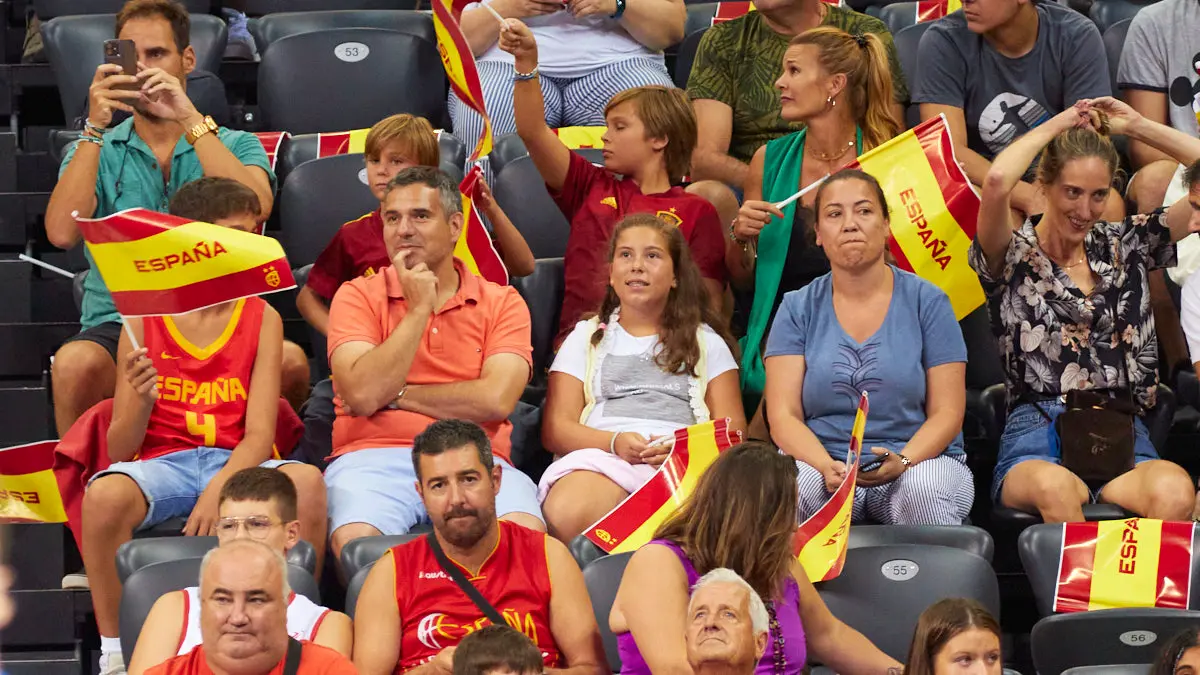Partido entre las selecciones de baloncesto de España e Islandia correspondiente a la fase de clasificación para el Mundial de 2023 disputado en el pabellón Navarra Arena de Pamplona. IÑIGO ALZUGARAY