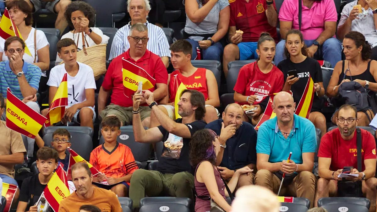 Partido entre las selecciones de baloncesto de España e Islandia correspondiente a la fase de clasificación para el Mundial de 2023 disputado en el pabellón Navarra Arena de Pamplona. IÑIGO ALZUGARAY