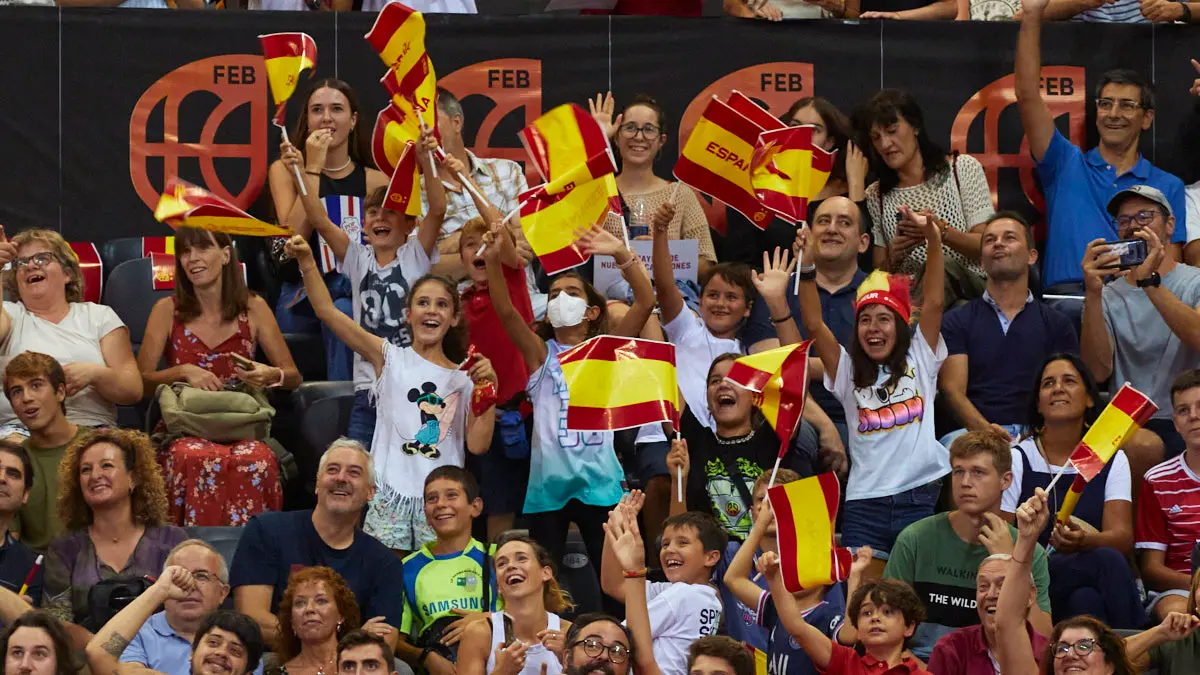 Partido entre las selecciones de baloncesto de España e Islandia correspondiente a la fase de clasificación para el Mundial de 2023 disputado en el pabellón Navarra Arena de Pamplona. IÑIGO ALZUGARAY