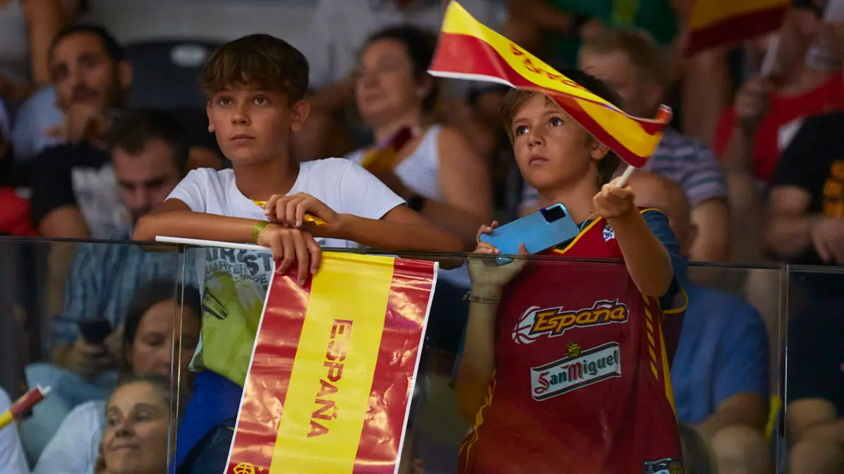 Partido entre las selecciones de baloncesto de España e Islandia correspondiente a la fase de clasificación para el Mundial de 2023 disputado en el pabellón Navarra Arena de Pamplona. IÑIGO ALZUGARAY