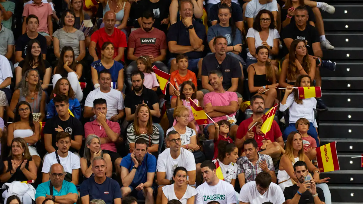 Partido entre las selecciones de baloncesto de España e Islandia correspondiente a la fase de clasificación para el Mundial de 2023 disputado en el pabellón Navarra Arena de Pamplona. IÑIGO ALZUGARAY