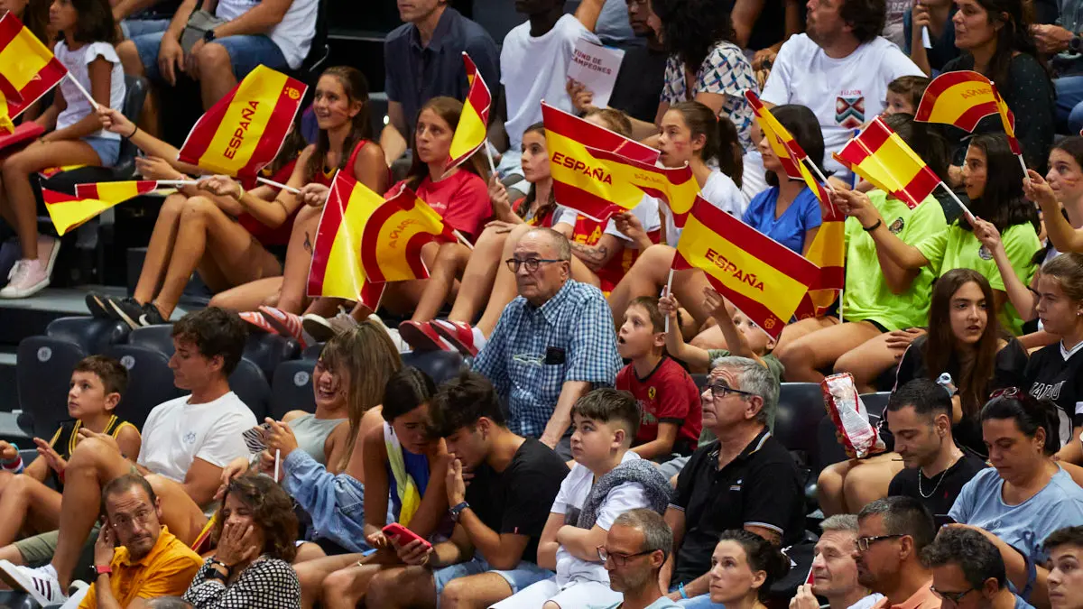Partido entre las selecciones de baloncesto de España e Islandia correspondiente a la fase de clasificación para el Mundial de 2023 disputado en el pabellón Navarra Arena de Pamplona. IÑIGO ALZUGARAY