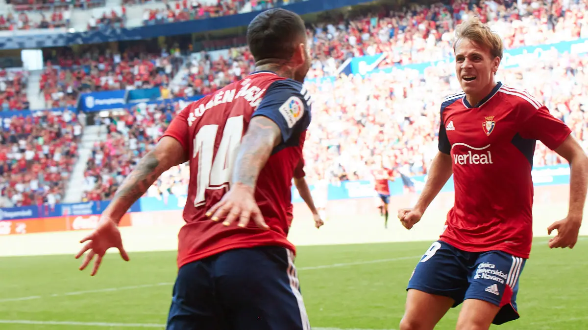 Partido de La Liga Santander entre Osasuna y Rayo Vallecano disputado en el estadio de El Sadar. IÑIGO ALZUGARAY