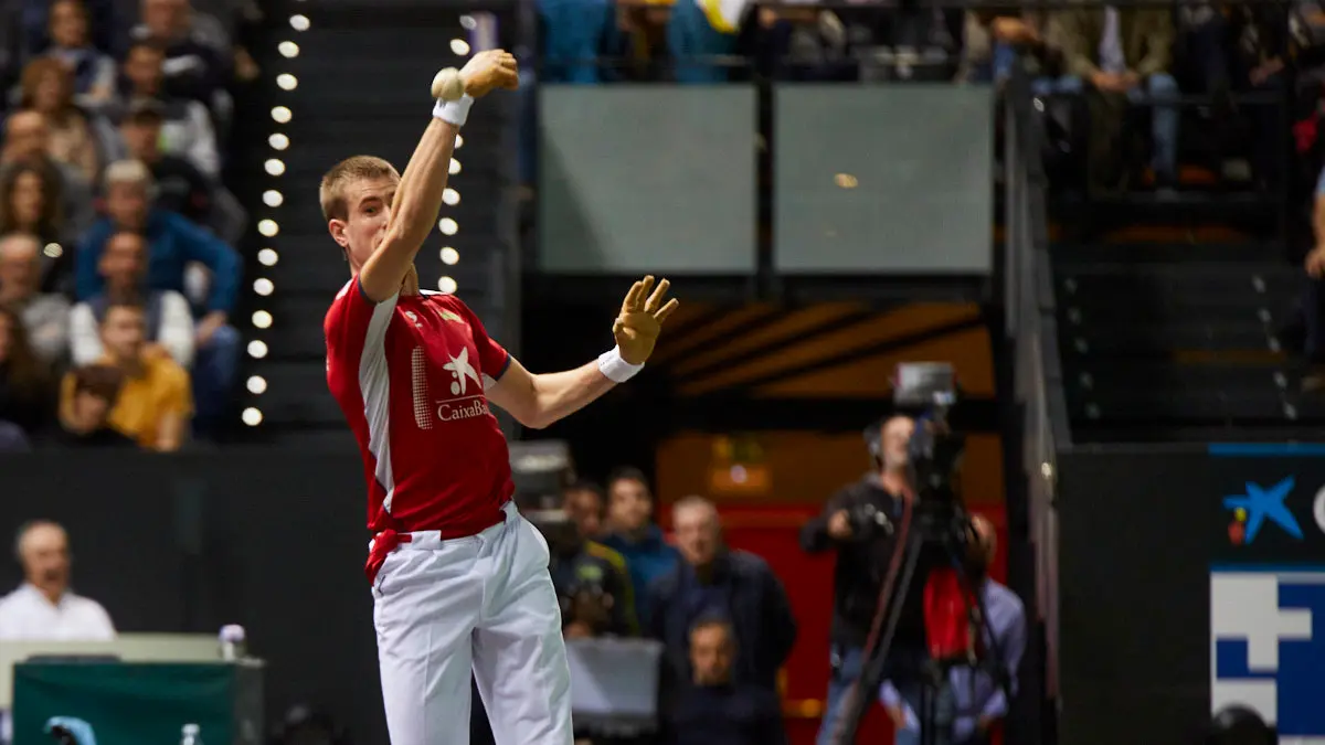 Partido de pelota de la semifinal del Masters Caixabank de parejas entre Ezkurdia-Mariezkurrena II y Jaka-Zabaleta celebrado en el Navarra Arena de Pamplona. IÑIGO ALZUGARAY