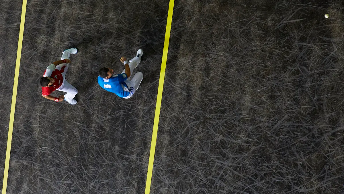 Partido de pelota de la semifinal del Masters Caixabank de parejas entre Ezkurdia-Mariezkurrena II y Jaka-Zabaleta celebrado en el Navarra Arena de Pamplona. IÑIGO ALZUGARAY