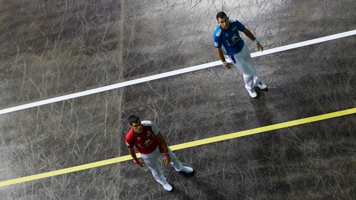 Partido de pelota de la semifinal del Masters Caixabank de parejas entre Ezkurdia-Mariezkurrena II y Jaka-Zabaleta celebrado en el Navarra Arena de Pamplona. IÑIGO ALZUGARAY